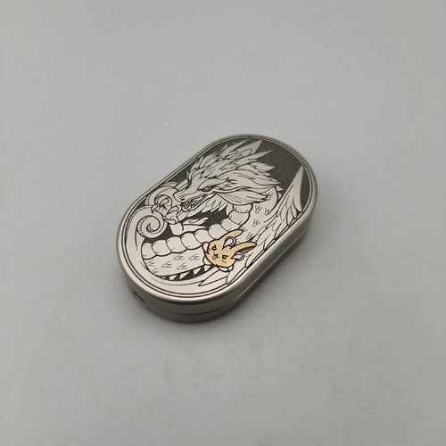 MOT Titanium Alloy Dragon Mechanical Push Fidget Slider - EDC Stress Relief Spinner Toy